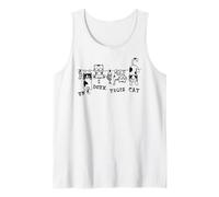 Un Deux Trois Cat, Jeu de Mots Amusant pour Les Amoureux des Chats français Débardeur