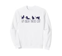 Un Deux Trois Chat 1 2 3 4 Chats Humoristique Langue Française Meme Sweatshirt