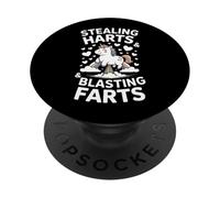 Un Dicton drôle de Licorne Qui Vole des cœurs Qui explosent des Pets PopSockets PopGrip Adhésif