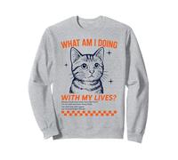Un Dicton Funny Cat Lives pour Les Amoureux des Chats Sweatshirt