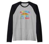 Un Dicton mathématique Amusant de Jésus : 5 Plus 2 est égal à 5000 Manche Raglan