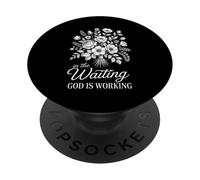 Un Dieu Floral drôle Travaille dans Le Dicton en Attente PopSockets PopGrip Adhésif