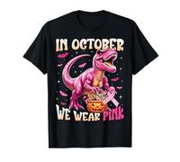 Un Dinosaure en Octobre : Nous portons Un Masque de Sensibilisation au Cancer du Sein en Rose T-Shirt