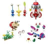 Un dMOC-Pikmined spottile bulborb S.S. Troupeau des contribuables Nuit de construction, kit fusée spatiale, capitaine Olimars S.S. Jouet en briques DolDave Warships 292PCS