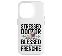 Un Docteur stressé a la Chance d'avoir Un Chien français Coque pour iPhone 14 Pro