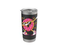 Un donut cool et fou avec des lunettes de soleil et des chaussures Gobelet isotherme en acier inoxydable double paroi