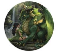Un Dragon et Une fée Assis dans Une forêt Dense 1000pcs (67.5x67.5cm) Puzzles Adaptés Aux Adultes Et Aux Personnes Âgées De 14 Ans Et Plus