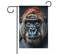 Un drapeau de jardin d'été Gorilla double face 30,5 x 45,7 cm, drapeaux de jardin printaniers, drapeau de bienvenue saisonnier, décoration extérieure