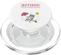 Un drôle de Chat retraité à la Retraite, ce n'est Plus Mon problème PopSockets PopGrip pour MagSafe