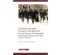Un Edile Picard dans la Tourmente T. 2 Journal de Guerre d'Hermenegilde Duchaussoy (Amiens, 1914-1919) - Renaud Quillet - Encrage - broché - Essai