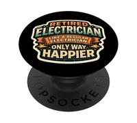 Un électricien à la Retraite comme Une Retraite Ordinaire Seulement Plus Heureuse PopSockets PopGrip Adhésif