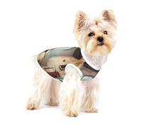 Un élégant couple de cygnes haut de gamme pour chien - 100 % coton doux Ropa Para Perros, parfait pour les chiens de petite et moyenne taille, chemise élégante et confortable pour chiens M