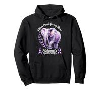 Un éléphant de sensibilisation à la maladie d'Alzheimer porte du violet pour ma mère Sweat à Capuche