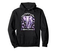 Un éléphant de sensibilisation à la maladie d'Alzheimer porte du violet pour ma mère Sweat à Capuche