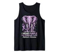 Un éléphant de sensibilisation à la maladie d'Alzheimer porte du violet Someone I Love Débardeur