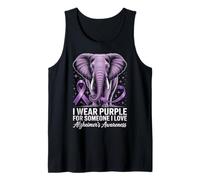Un éléphant de sensibilisation à la maladie d'Alzheimer porte du violet Someone I Love Débardeur