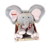 Un éléphant interactif Kuku gris et rose