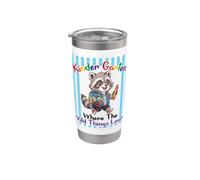 Un élève du Kinder Garten Where The Wild Things Learn Raccoon Gobelet isotherme en acier inoxydable double paroi