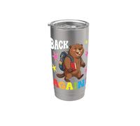 Un enseignant étudiant mignon de Beaver est de retour à l'école Gobelet isotherme en acier inoxydable double paroi