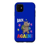 Un Enseignant Mignon de Rhino est de Retour à l'école Coque pour iPhone 11