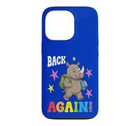 Un Enseignant Mignon de Rhino est de Retour à l'école Coque pour iPhone 13 Pro