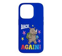 Un Enseignant Mignon de Rhino est de Retour à l'école Coque pour iPhone 14 Pro