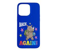 Un Enseignant Mignon de Rhino est de Retour à l'école Coque pour iPhone 15 Pro Max
