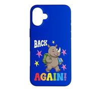 Un Enseignant Mignon de Rhino est de Retour à l'école Coque pour iPhone 16 Plus