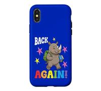Un Enseignant Mignon de Rhino est de Retour à l'école Coque pour iPhone X/XS