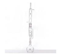 Un ensemble complet d'extracteur de graisse soxhlet, manchon d'extraction + condenseur sphérique + tube d'extraction de graisse + flacon à fond plat(ZH114555X)