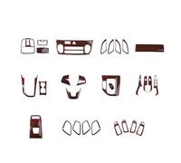 Un Ensemble Complet Garniture Panneau de Voiture pour Hyundai IX35 2018-2020, Voiture ABS Décoratif D'intérieur Garniture - Auto-adhésif Accessoires de Voiture,Mahogany-Low Profile