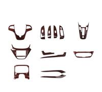 Un Ensemble Complet Garniture Panneau de Voiture pour Malibu 2016-2018, Voiture ABS Décoratif D'intérieur Garniture - Auto-adhésif Accessoires de Voiture,Peach Wood-High Configuration