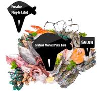 Un ensemble de 10 mini-assiettes en forme de poisson pour présenter les plats. Idéales pour les buffets, elles sont faciles à écrire et à effacer. Parfaites pour la présentation en restaurant.