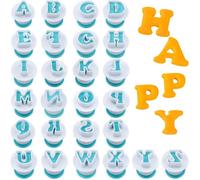 Un ensemble de 26 emporte-pièces en forme de lettres, adaptés aux biscuits et aux gâteaux idéal pour les anniversaires