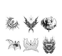 Un Ensemble De 6 Autocollants De Tatouage À Base De Plantes, Jus De Poignet Imperméables, Durables, Personnalisés, Imperméables Et Ne Peuvent Pas Être Lavés