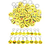 Un ensemble de 64 pièces avec 16 mini-clés Emoji, adaptés aux fêtes pour enfants, aux cadeaux de la Saint-Valentin/d'anniversaire et des prix de carnaval.