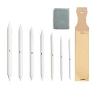 Un ensemble de 9 crayons gel d'esquisse, crayons à double extrémité, blanc, tampons à poncer les crayons et gommes malaxées pour les étudiants en esquisse, en peinture et en mélange de couleurs.