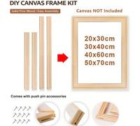 Un ensemble de cadres en bois DIY - Convient pour les peintures à l'huile, les impressions, les affiches, les photos - Facile à assembler, peut former des cadres en bois pour peintures à l'huile, conc