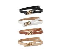 Un ensemble de ceintures fines avec boucles dorées à trois boucles. C'est un style polyvalent adapté au printemps et à l'été et peut être par MULTI