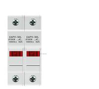 Un ensemble de porte-fusibles CC 1P 2P solaire 10 x 38 mm PV 1000 V 6 A 15 A 32 A for système photovoltaïque solaire, protection contre les courts-circuits gpV(EAPV-32L-1P,6A)