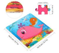 Un Ensemble De Quatre Puzzles En Bois De 9 Pièces Pour Les Enfants De 2 À 5 Ans