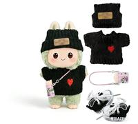 Un ensemble de vêtements pour poupée Labubu (sans poupée), accessoires au crochet faits à la main pour poupées Labubu d'environ 17 cm, tenue de qualité supérieure - Vêtements mignons pour se déguiser