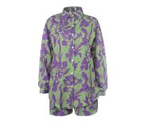 Un Ensemble décontracté pour Femme en été : Un Ensemble Deux pièces Tendance et Polyvalent composé d'une Chemise Ample à Manches Courtes Qui Couvre Le Corps.