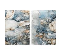 Un étui de passeport en forme de lapin endormi ultra fin en cuir synthétique compact de qualité supérieure pour passeport international américain pour homme et femme