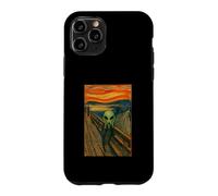 Un Extraterrestre Vert dans Le cri par Edvard Munch Funny Alien UFO Coque pour iPhone 11 Pro