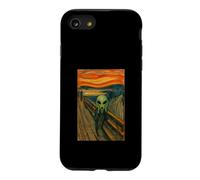 Un Extraterrestre Vert dans Le cri par Edvard Munch Funny Alien UFO Coque pour iPhone SE (2020) / 7/8