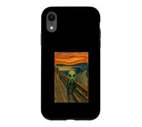Un Extraterrestre Vert dans Le cri par Edvard Munch Funny Alien UFO Coque pour iPhone XR