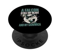 Un fauconnerie m'a volé Mon cœur et Mon Sandwich PopSockets PopGrip Adhésif