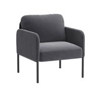 Un fauteuil au confort naturel, pensé pour le quotidien - Fauteuil avec dossier enveloppant et pieds en métal fin, Gris