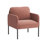Un fauteuil au confort naturel, pensé pour le quotidien - Fauteuil avec dossier enveloppant et pieds en métal fin, Rose